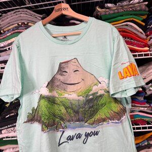 Disney Pixar lava you short film animation t shirt blue xl